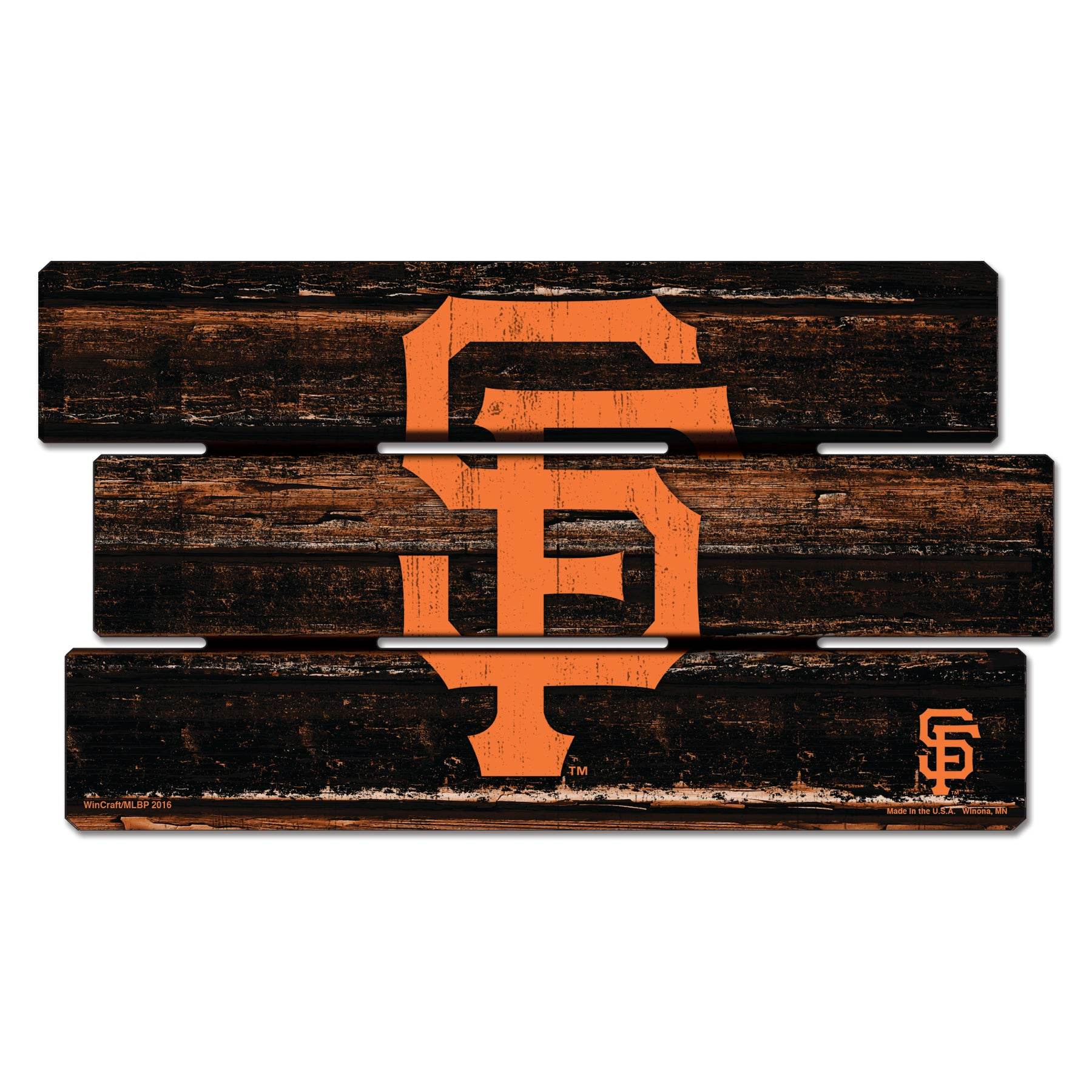 San Francisco Giants Wood Fence Sign 14x25 Team Decor - ToylandEU