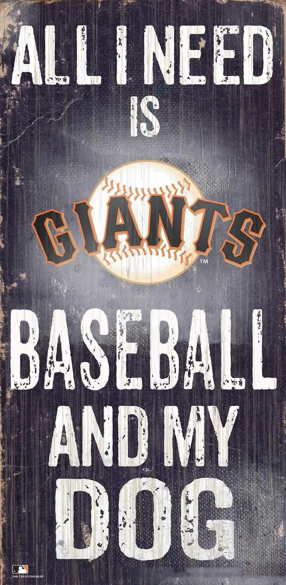 San Francisco Giants Wood Sign 6x12 Baseball Dog Design - ToylandEU