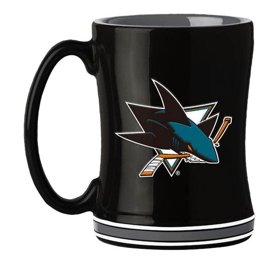 San Jose Sharks Coffee Mug 14oz Sculpted Relief Team Color - ToylandEU