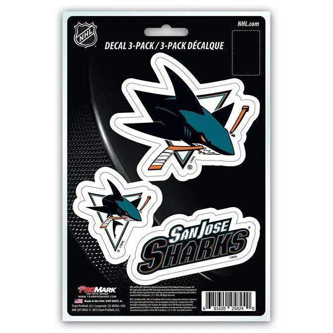  San Jose Sharks Die Cut Decals 3 Pack Premium Vinyl -  ToylandEU™