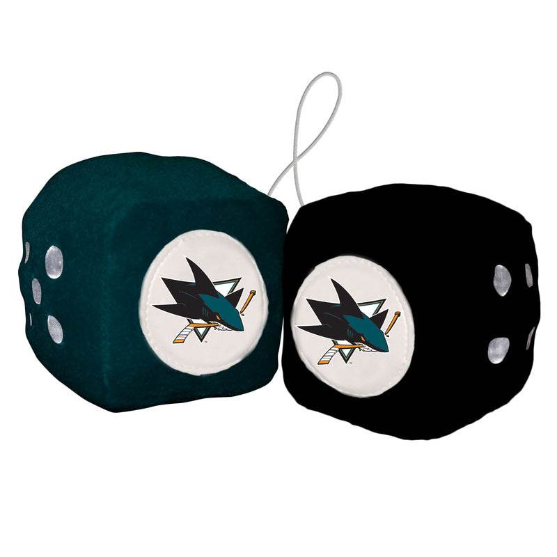 San Jose Sharks Fuzzy Dice Plush Hanging Decor Fremont Die - ToylandEU