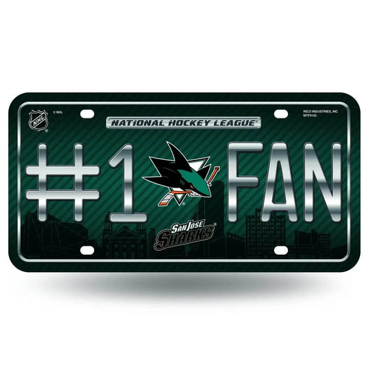  San Jose Sharks License Plate Aluminum 6 By 12 Fan Rico -  ToylandEU™