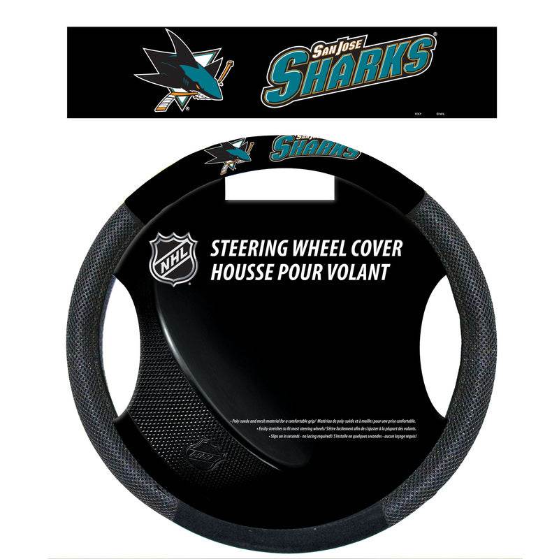 San Jose Sharks Mesh Style Steering Wheel Cover Accessory - ToylandEU