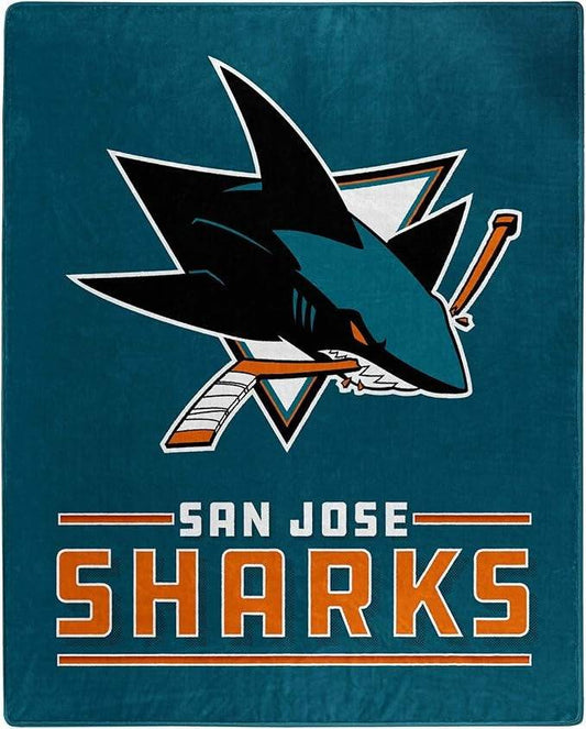San Jose Sharks Raschel Blanket 50x60 Interference Design - ToylandEU