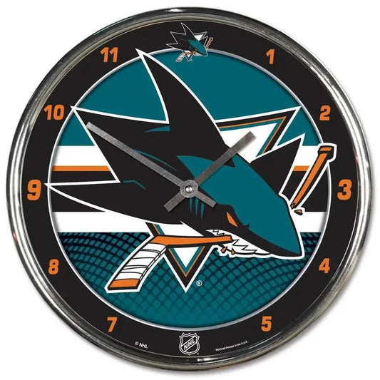 San Jose Sharks Round Chrome Wall Clock -  ToylandEU™