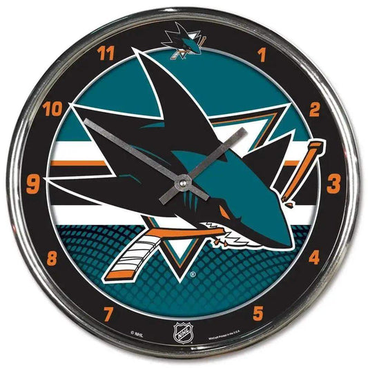 San Jose Sharks Round Chrome Wall Clock -  ToylandEU™