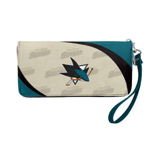San Jose Sharks Wallet Curve Organizer Zipper Wrist Strap - ToylandEU