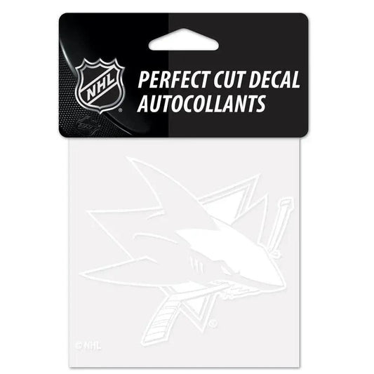  San Jose Sharks White 4x4 Decal Perfect Cut Sticker -  ToylandEU™