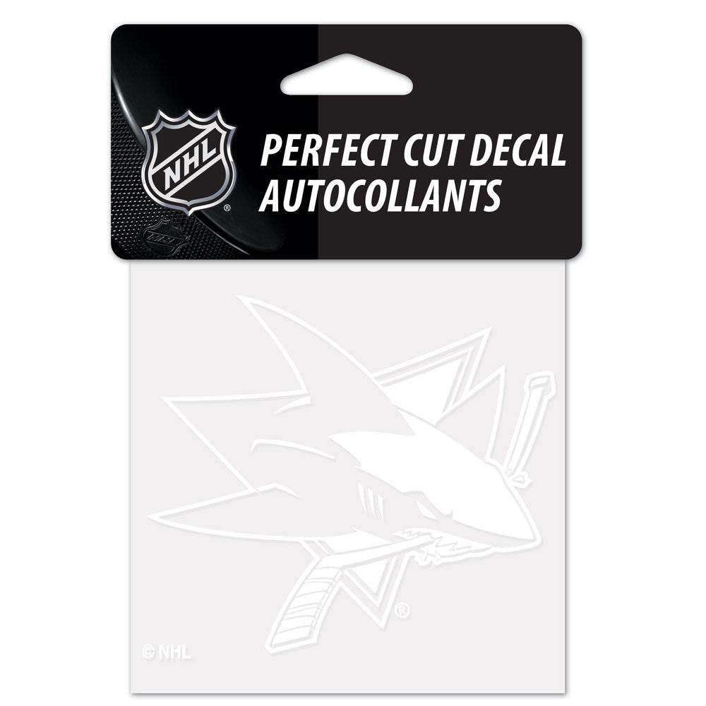 San Jose Sharks White 4x4 Decal Perfect Cut Sticker - ToylandEU