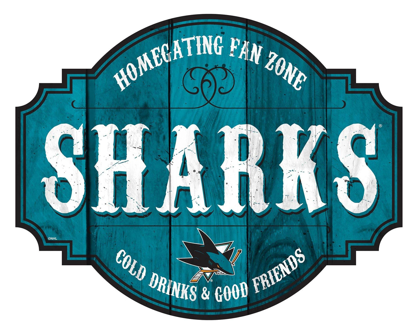 San Jose Sharks Wood Sign 12 Inch Homegating Tavern - ToylandEU