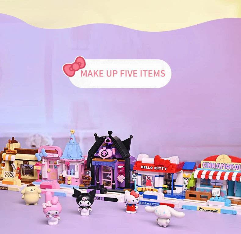 Sanrio Assembled Toy Building Blocks Hello Kitty Kuromi Cinnamoroll My Melody Model Bricks - ToylandEU