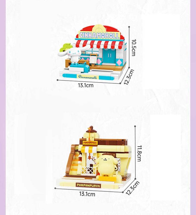 Sanrio Assembled Toy Building Blocks Hello Kitty Kuromi Cinnamoroll My Melody Model Bricks - ToylandEU