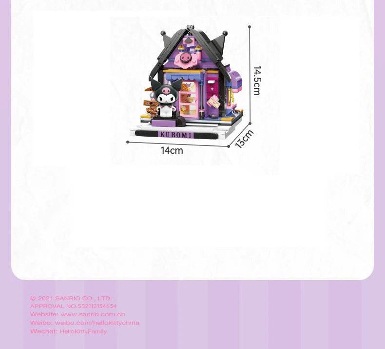 Sanrio Assembled Toy Building Blocks Hello Kitty Kuromi Cinnamoroll My Melody Model Bricks - ToylandEU