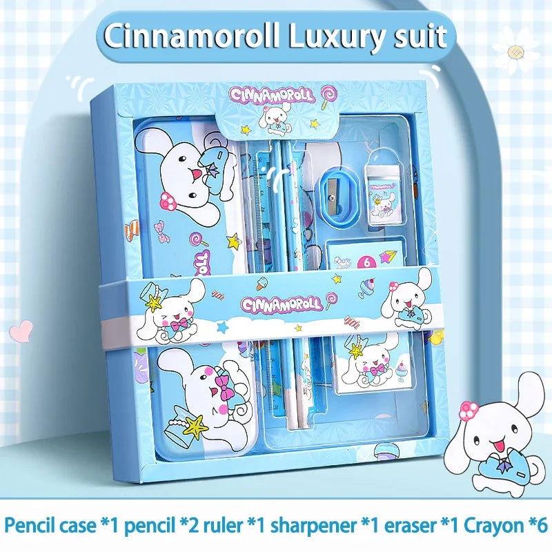  Sanrio Family Cinnamoroll, Kuromi, and Melody Stationery Gift Box Set, Children's Gift Back-to-School Christmas Gift 
