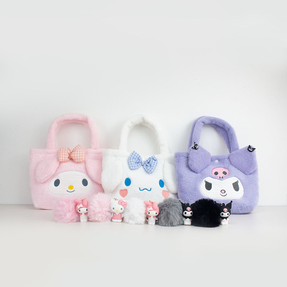 Hello Kitty Plush Backpack with Cute Kuromi and My Melody - ToylandEU