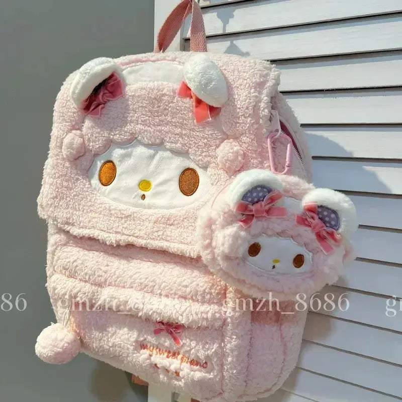 Sanrio My Melody Plush Backpack School Bag Japanese Large Capacity - ToylandEU