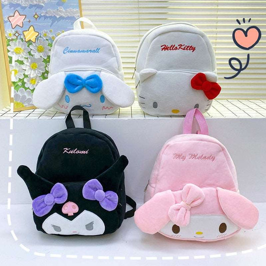 Large Sanrio Plush Bag featuring My Melody, Cinnamoroll, Hello Kitty, and Kulomi - Korean Version - ToylandEU