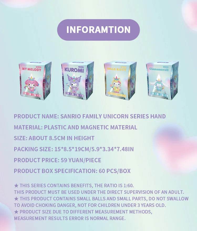 Sanrio Series Building Blocks Cute Unicorn Kuromi My Melody - ToylandEU