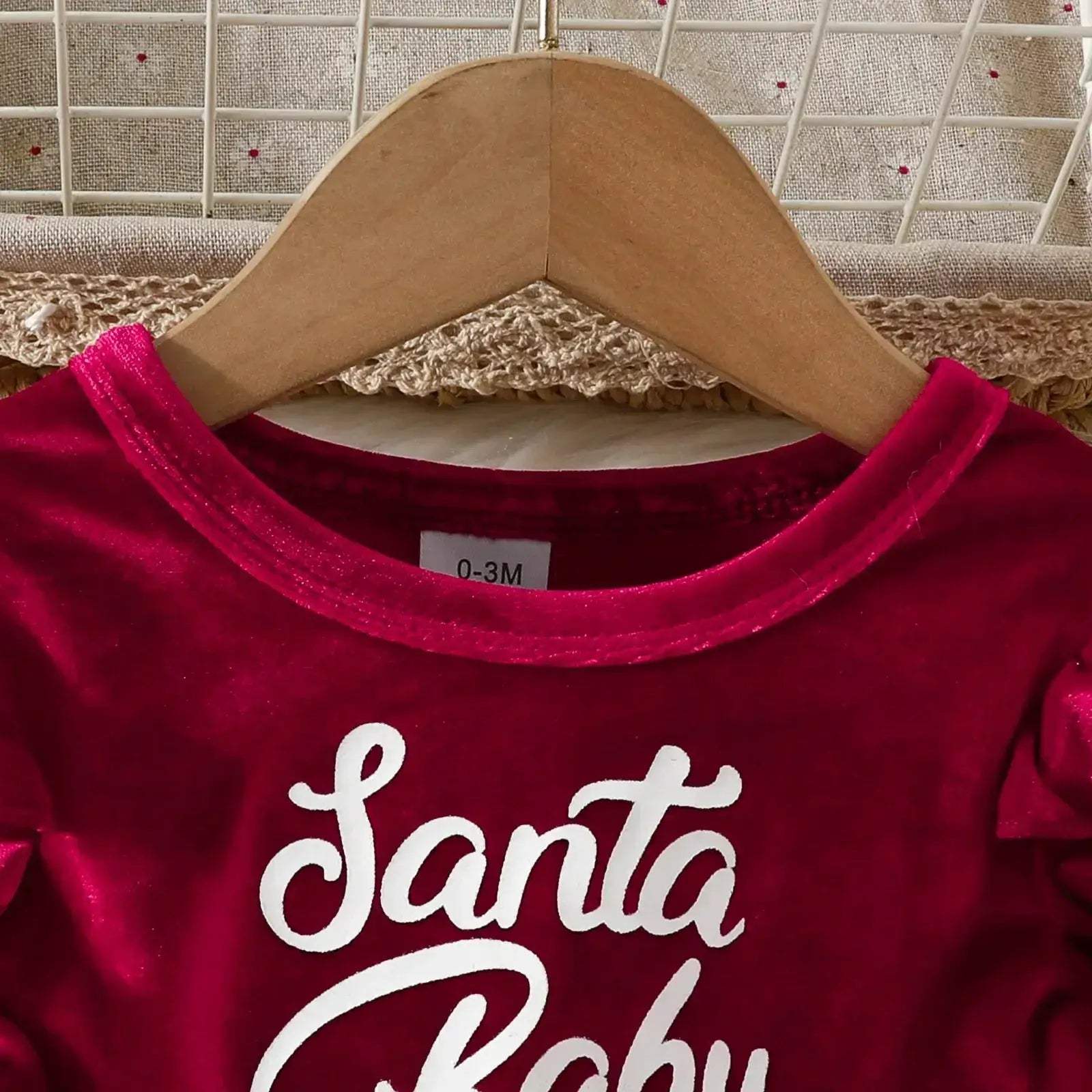 Santa Baby Velvet Christmas Dress For Newborn Girls - ToylandEU