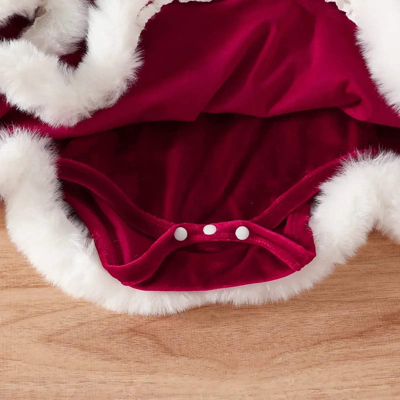 Santa Baby Velvet Christmas Dress For Newborn Girls - ToylandEU
