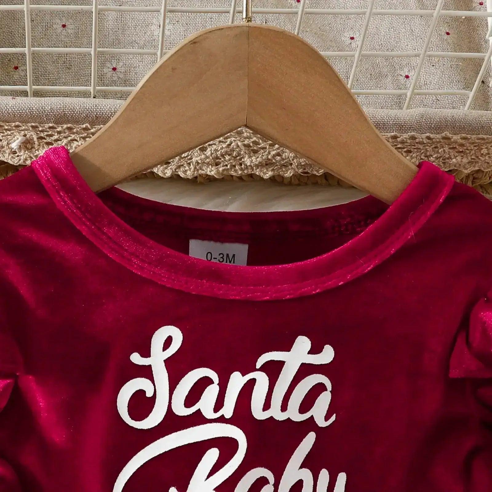  Santa Baby Velvet Christmas Dress Newborn Girls -  ToylandEU™