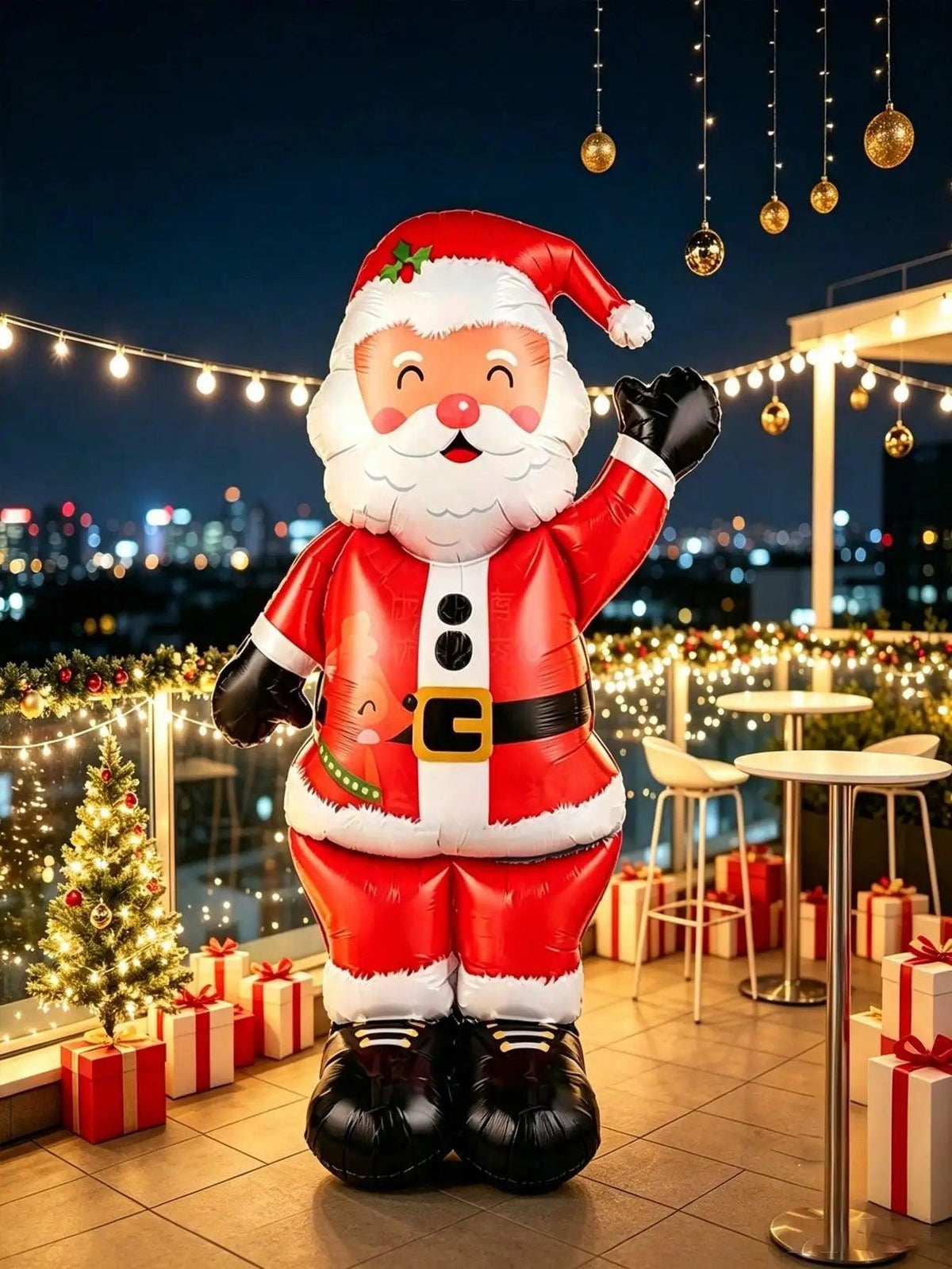 Santa Foil Balloon | 62-Inch Squinting Santa | Toylandeu™