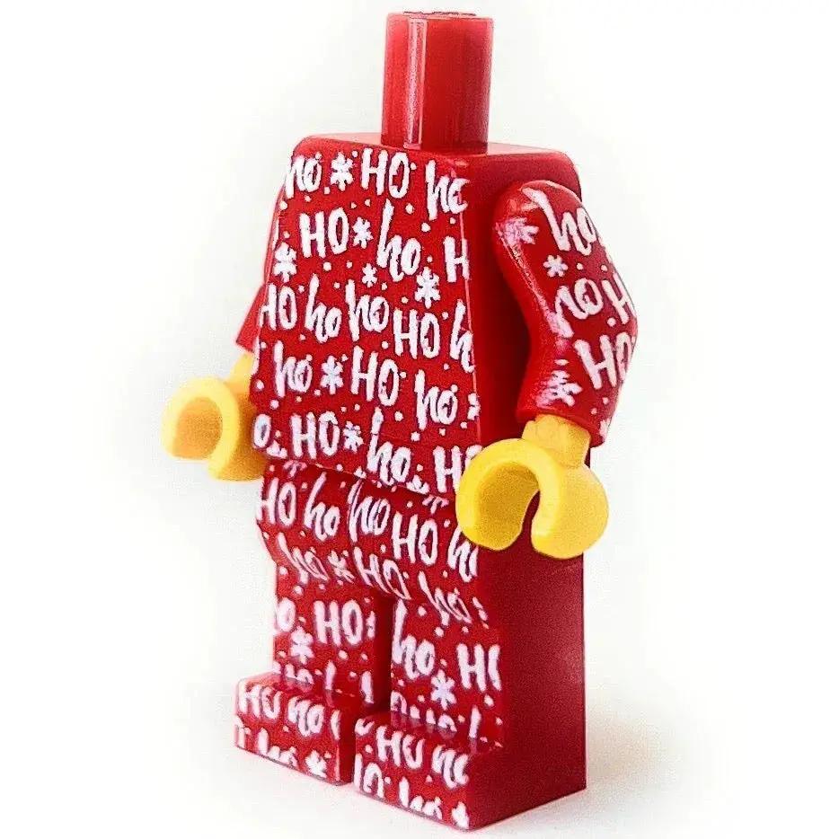  Santa HO HO Ho Christmas PJs Minifig Body made using LEGO parts  - B3 Customs -  ToylandEU™