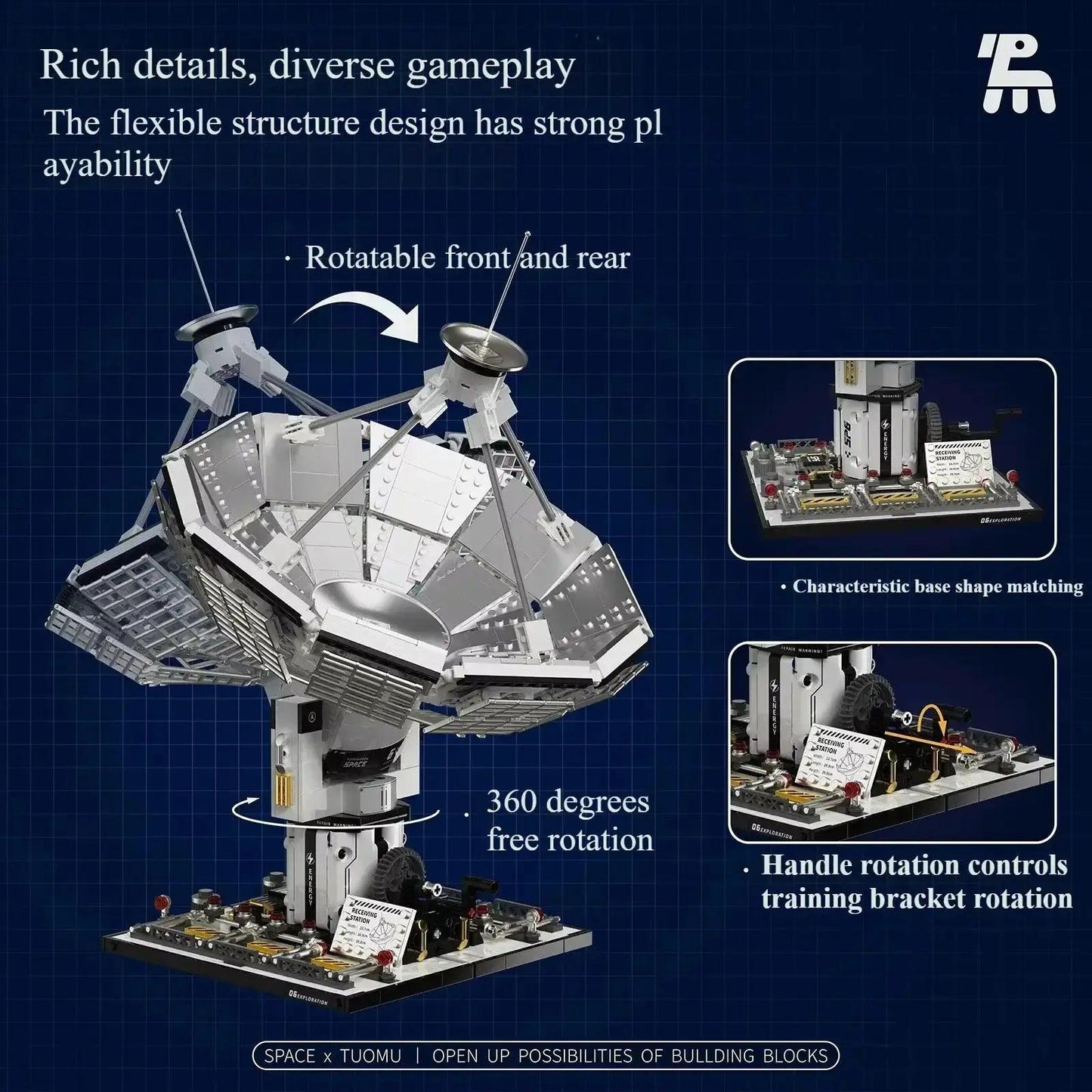  Satellite Dish Model Kit Space Building Blocks For Kids -  ToylandEU™