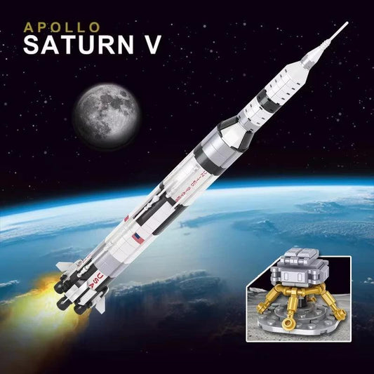  Saturn V Rocket Building Blocks 602 Pieces Toylandeu 
