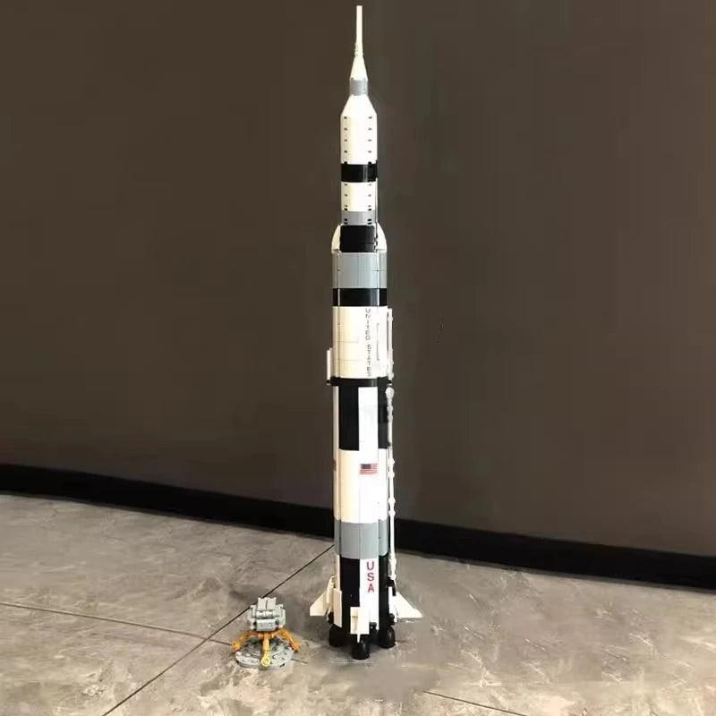  Saturn V Rocket Building Blocks 602 Pieces Toylandeu 