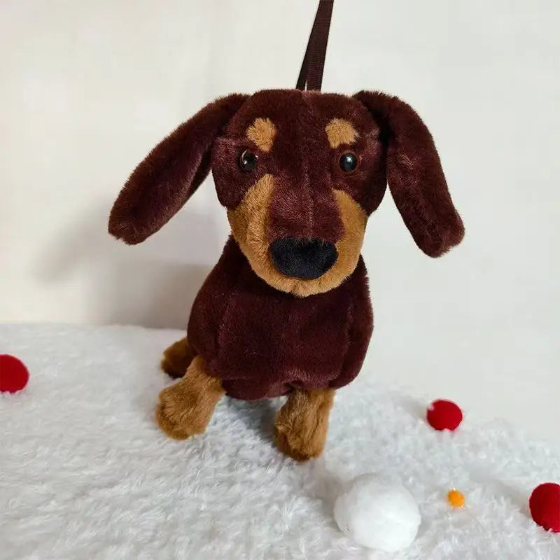 Sausage Dog Plush Backpack Kawaii Shoulder Bag Gift 