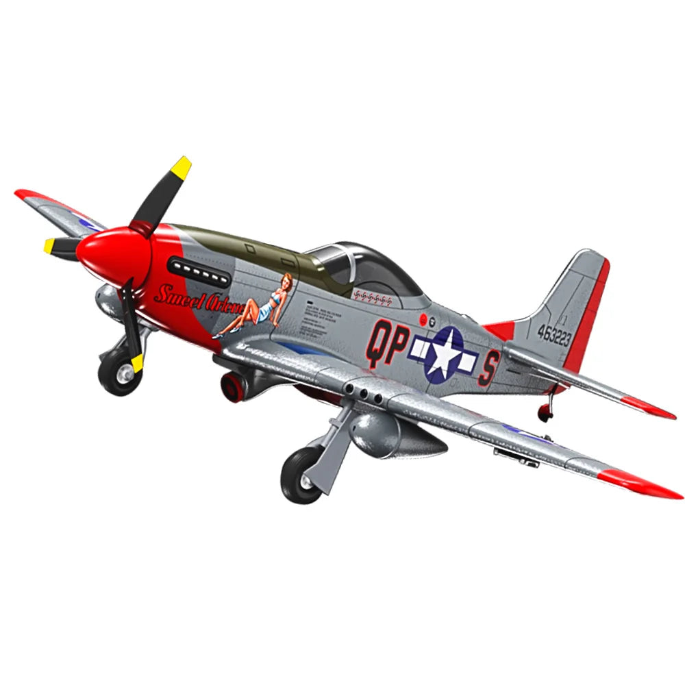 1 10 Channel Brushless RC Plane | HD Camera | 6-Axis Gyro | P51D Model