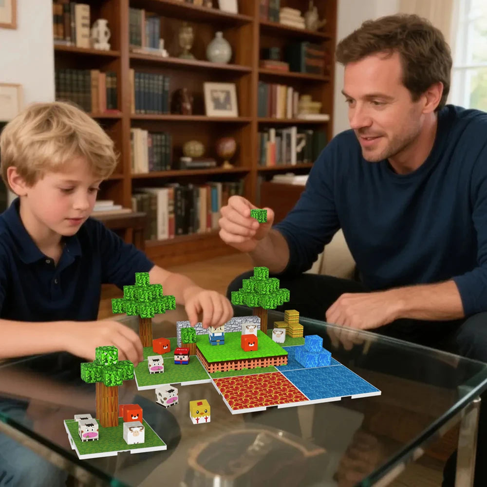 Magnetic Building Block Set | Micro and Large Blocks | Brand SIBEIJIA | Ages 3-6