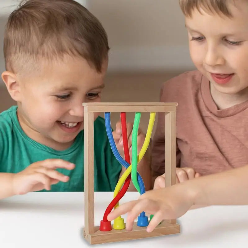 Colorful Wooden Logic Puzzle - 156 Challenging Montessori Brain Teasers