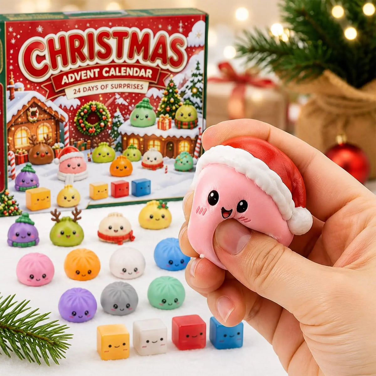 Advent Calendar | 2026 24 Mini Squishies | Festive Character Surprises | Holiday Countdown For Adults