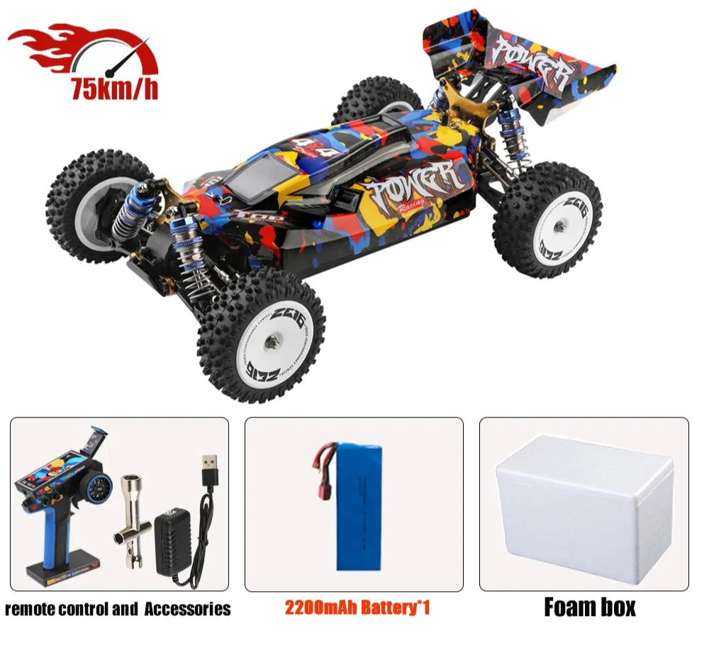 RC 124007 & 124019 High-Speed 1:12 Electric 4WD RC Racing Cars - 75KM/H & 55KM/H Drift Crawler with 3000mAh Battery