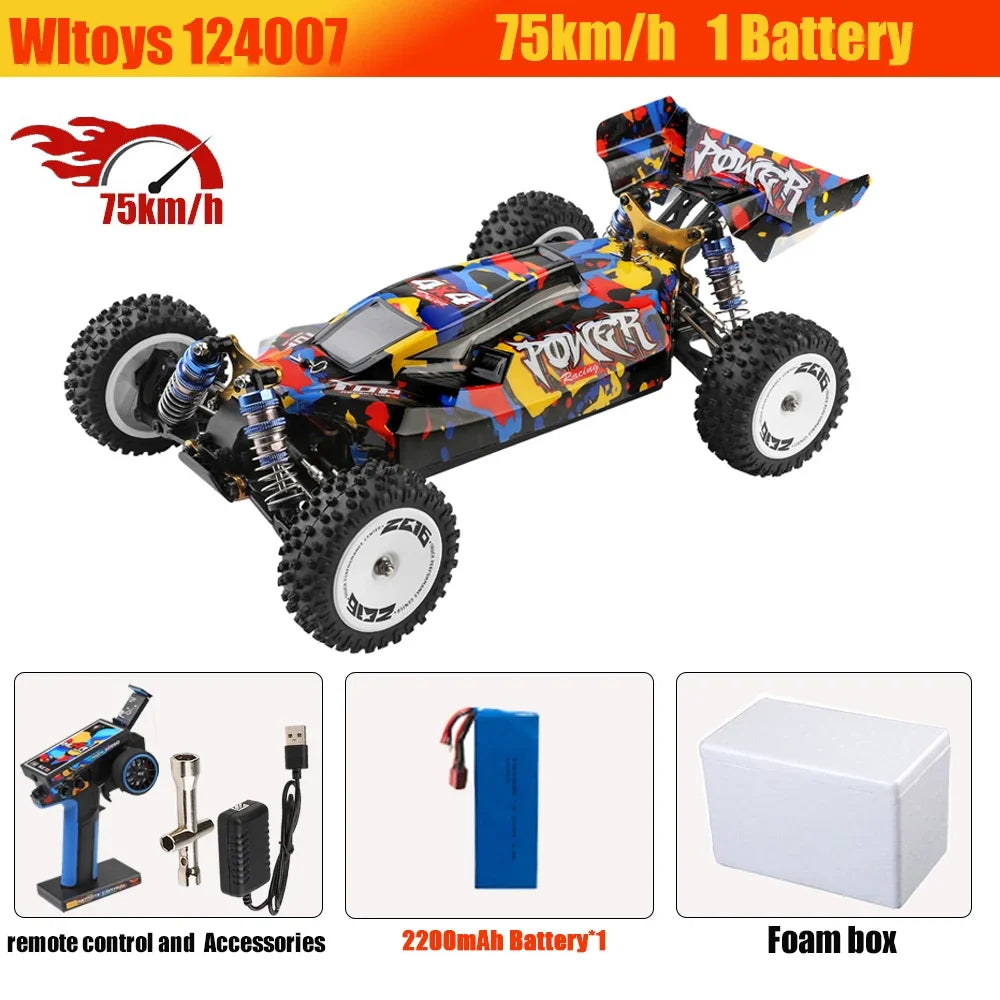 RC 1:12 Electric 4WD High-Speed RC Racing Cars - 75KM/H & 55KM/H Remote Control Drifters with 3000mAh Battery