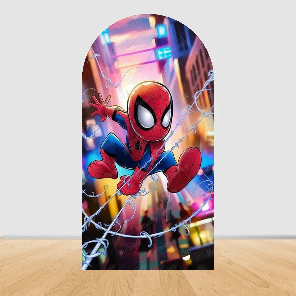 Arch Backdrop | Spider-Man Theme | Polyester | Customized