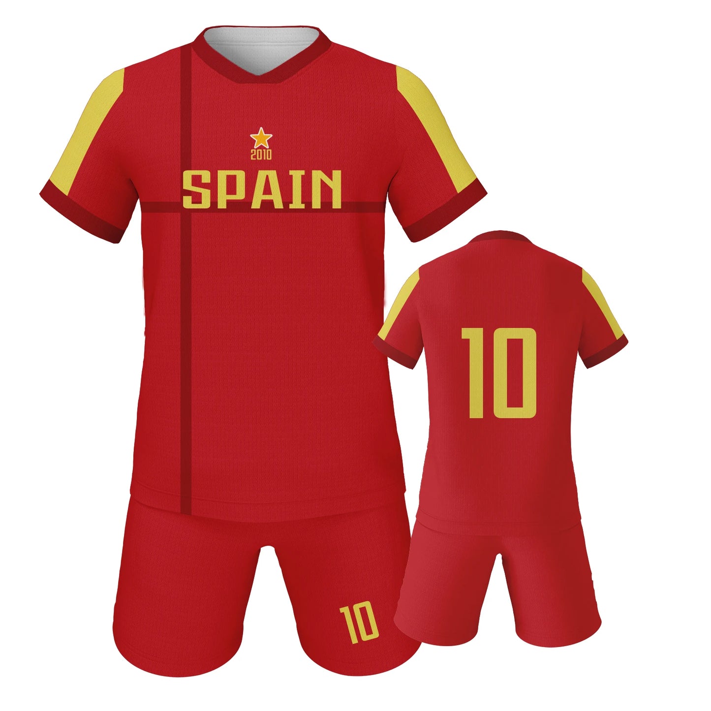 Youth Soccer Uniform Set - Breathable Football Training Jerseys for Boys & Girls - Inspired by France, Spain, Italy & Brazil