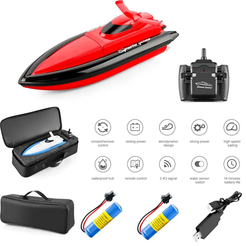 High-Speed 4-Channel Remote Controlled RC Boat for Pool Racing ToylandEU.com Toyland EU