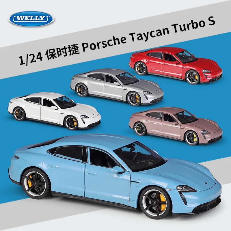 Diecast Car Model | 1:24 Scale | Porsche Taycan Turbo S | Collectible Gift