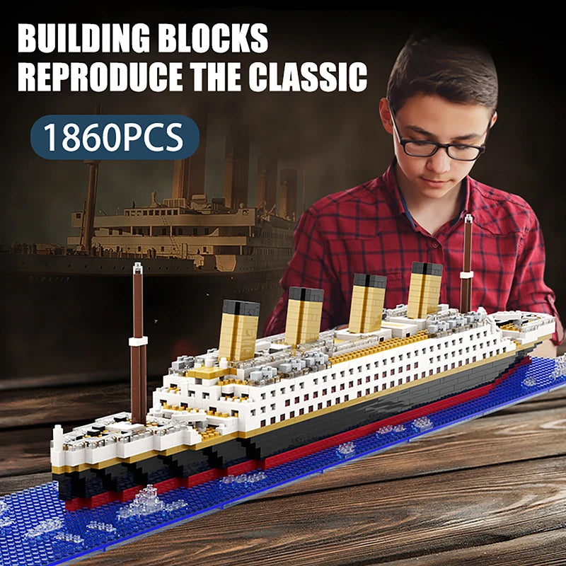 Titanic Cruise Ship 3D Micro Building Blocks Kit - ToylandEU