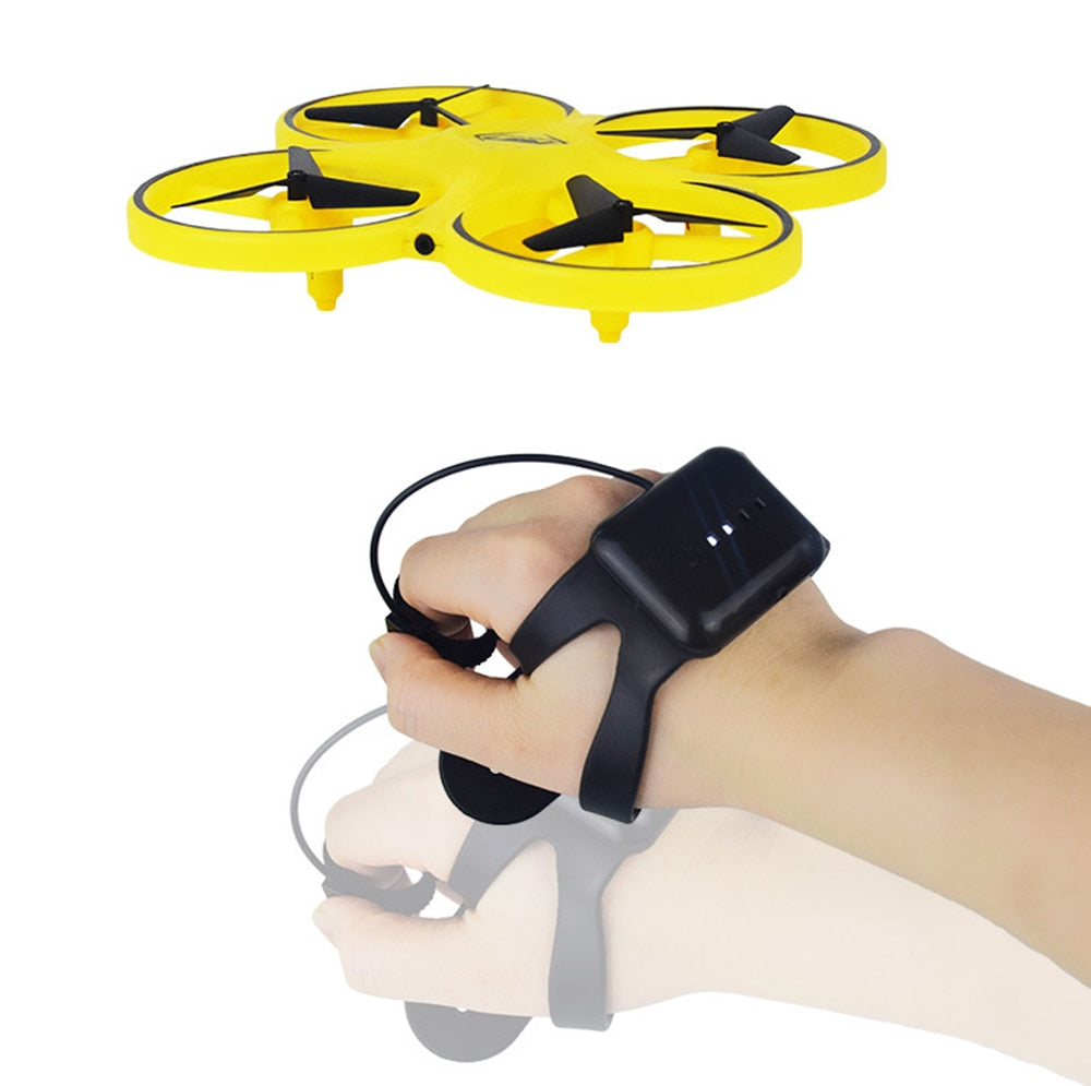 Smart Watch Remote Sensing Quadcopter with HD Video Capture and Altitude Hold - ToylandEU