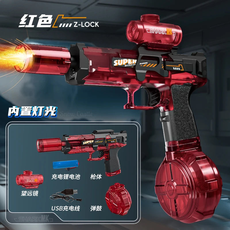 Water Gun Toy | Rechargeable Long-Range Blaster | Beach Pool | Ages 14 Up