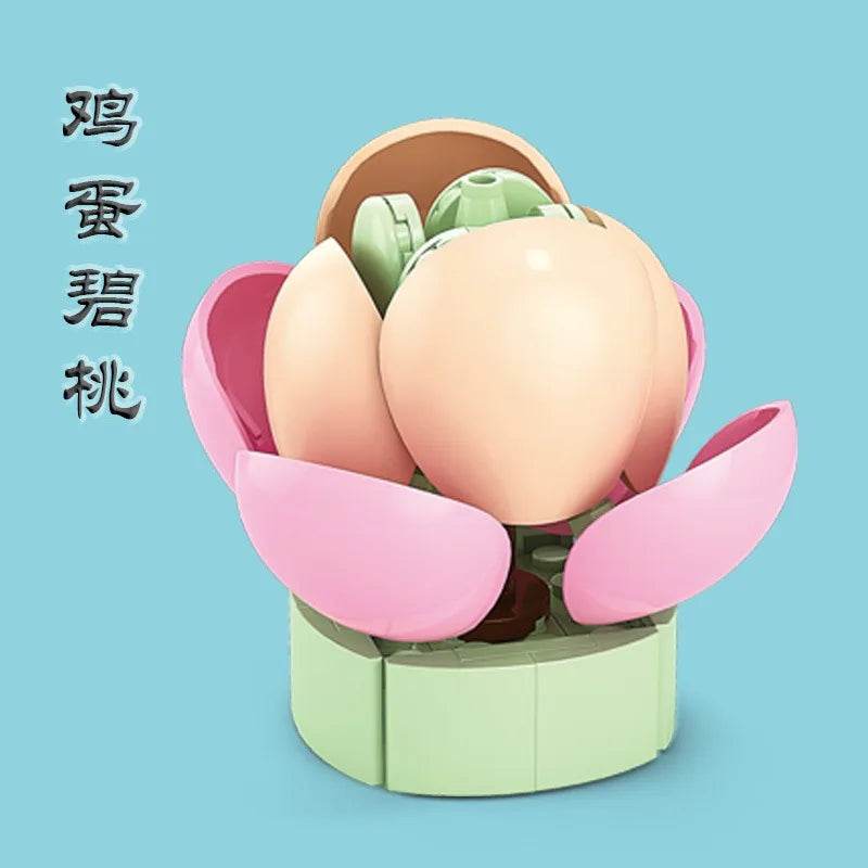 Premium Building Block Flower Succulent Model Desk Decor - ToylandEU