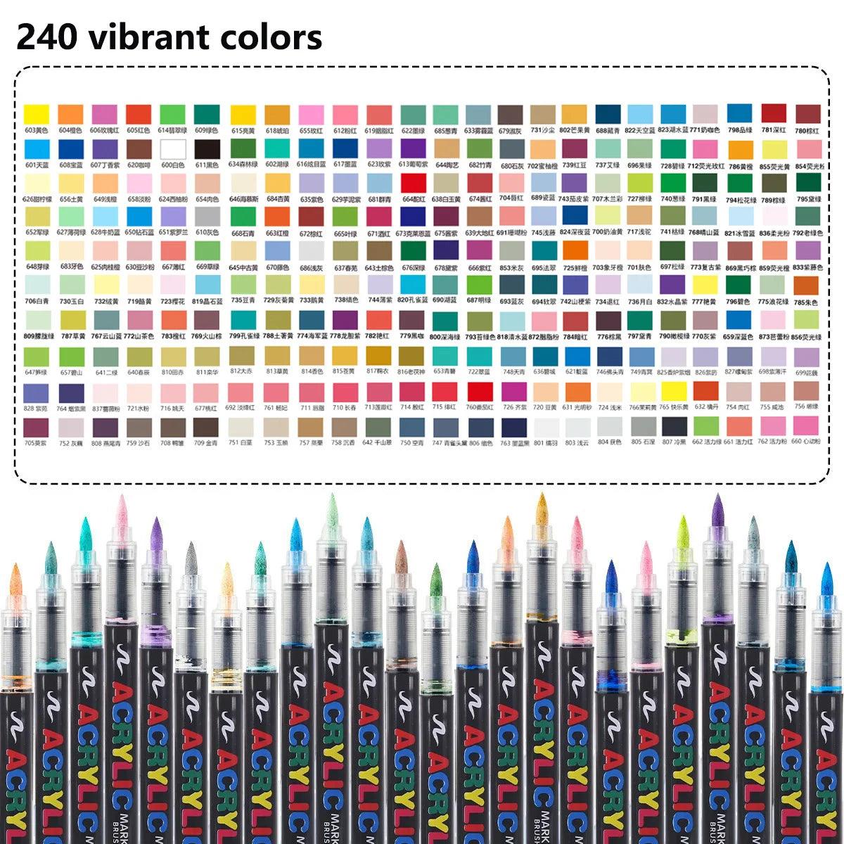 Acrylic Markers | 168 Colors Waterproof | Toylandeu™