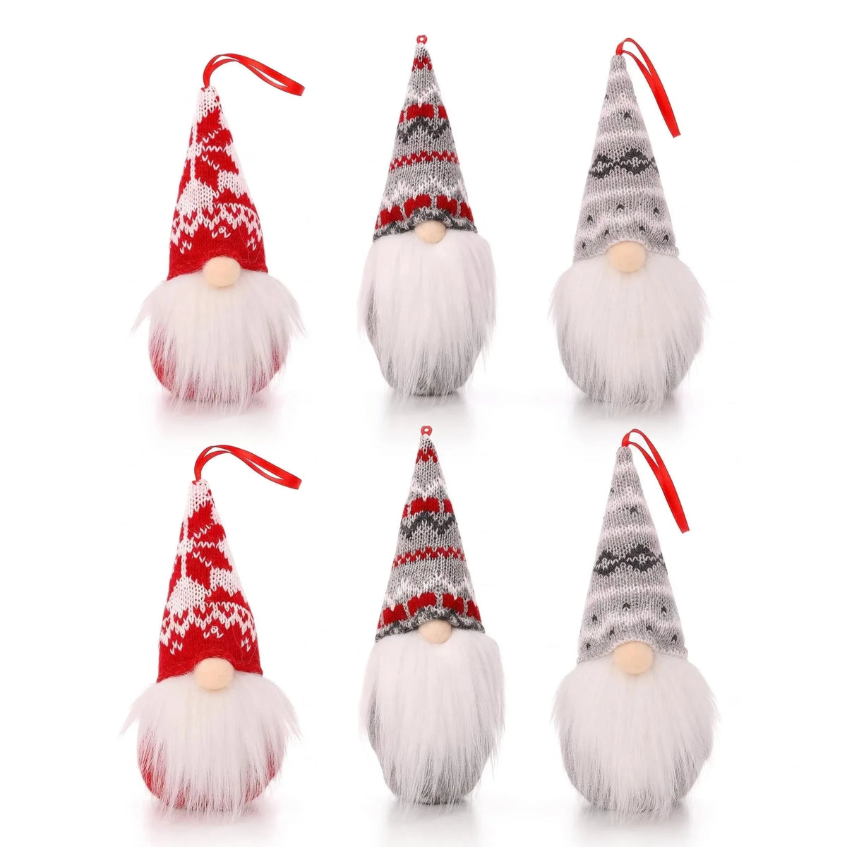 Christmas Plush Gnomes | 3 6 9 Piece Set | Wall Hanging Decor
