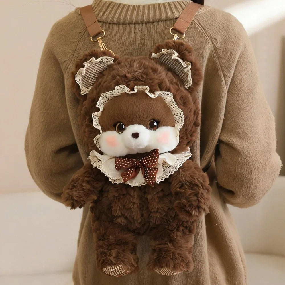 Colorful Cute Animal Plush Backpack With Detachable Strap