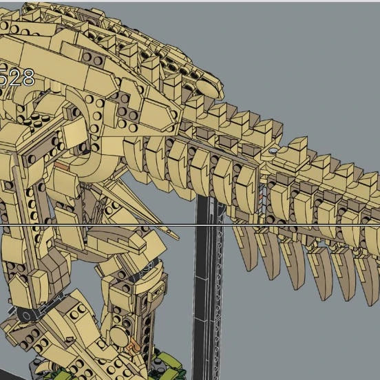 Building Block Set | Tyrannosaurus Rex Skeleton | 3145 Pieces | LEGO Compatible
