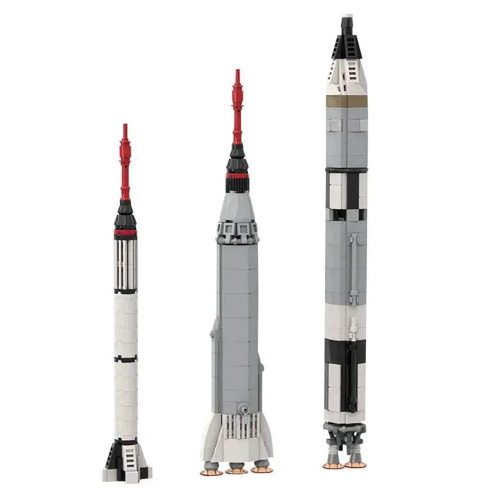 Moc Saturn V Scale Rocket Building Blocks Educational Gift - ToylandEU